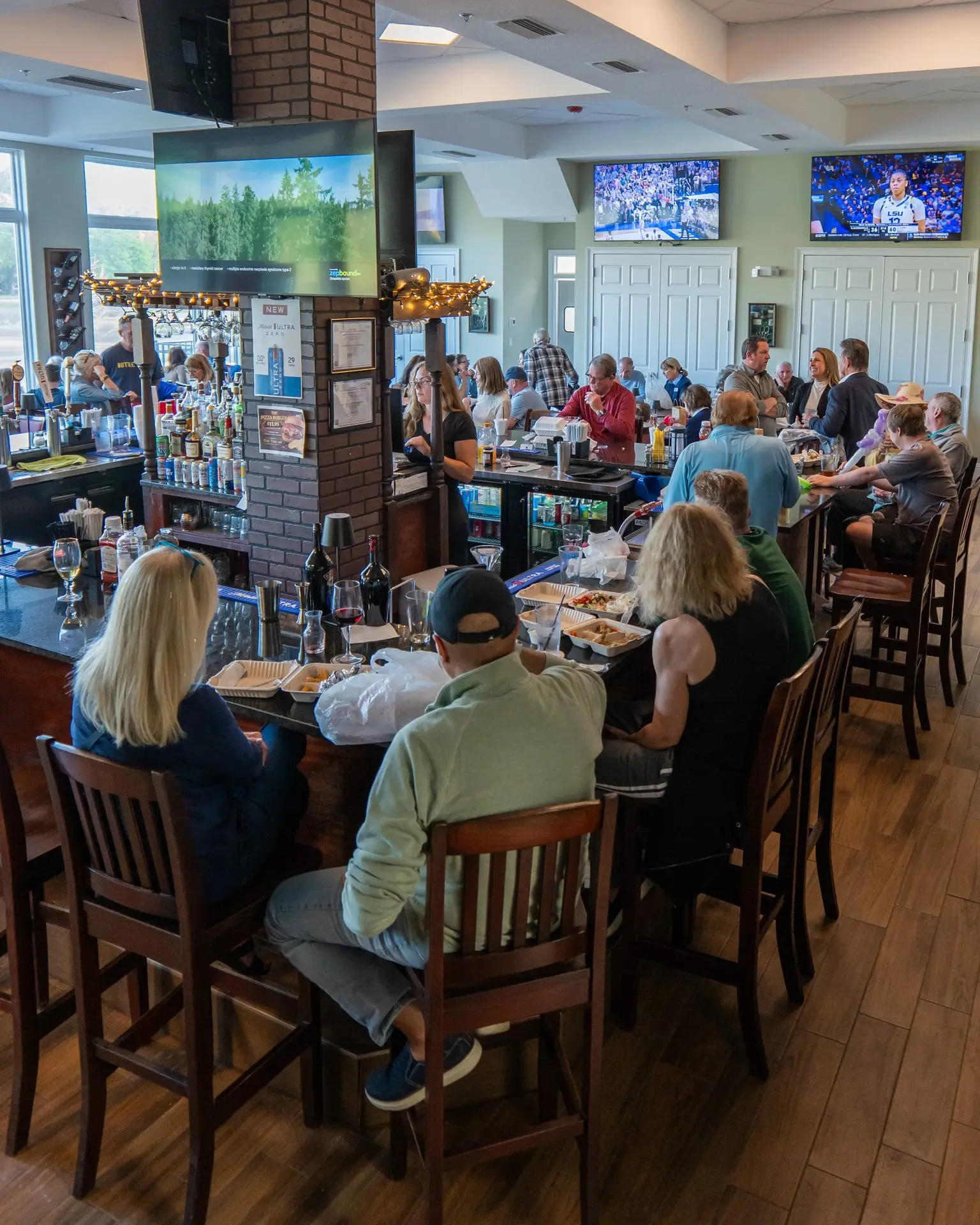 The bar and dining room at the Tuscan Lounge & Grill